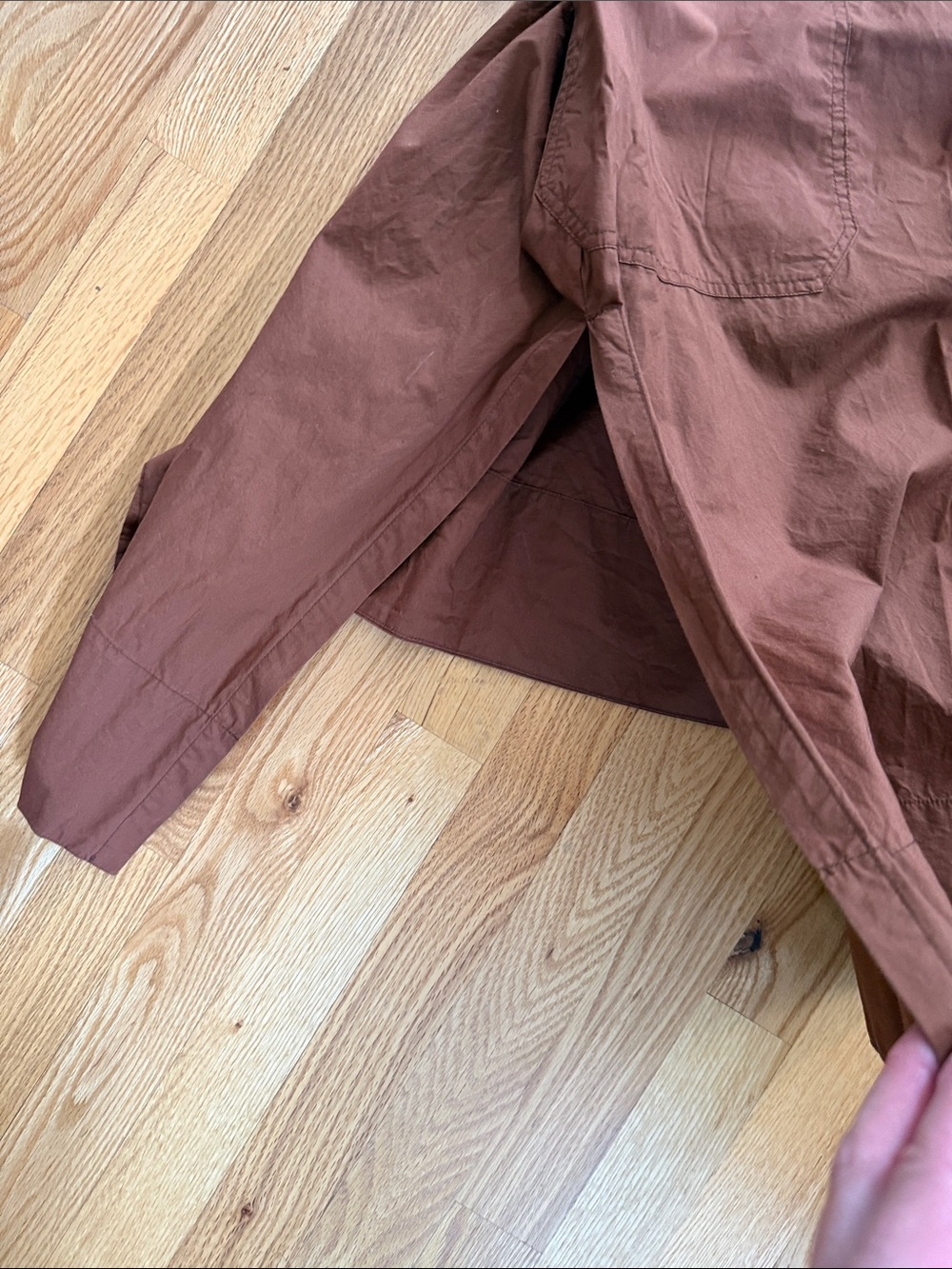 Everlane Rust-Brown Button-Front A-Line Skirt - Picture 4 of 12